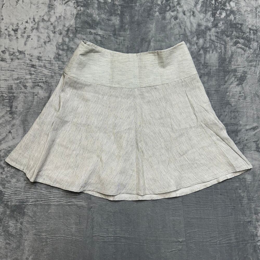 CAbi A Line Skirt Women's Size 8 White Viscose Blend